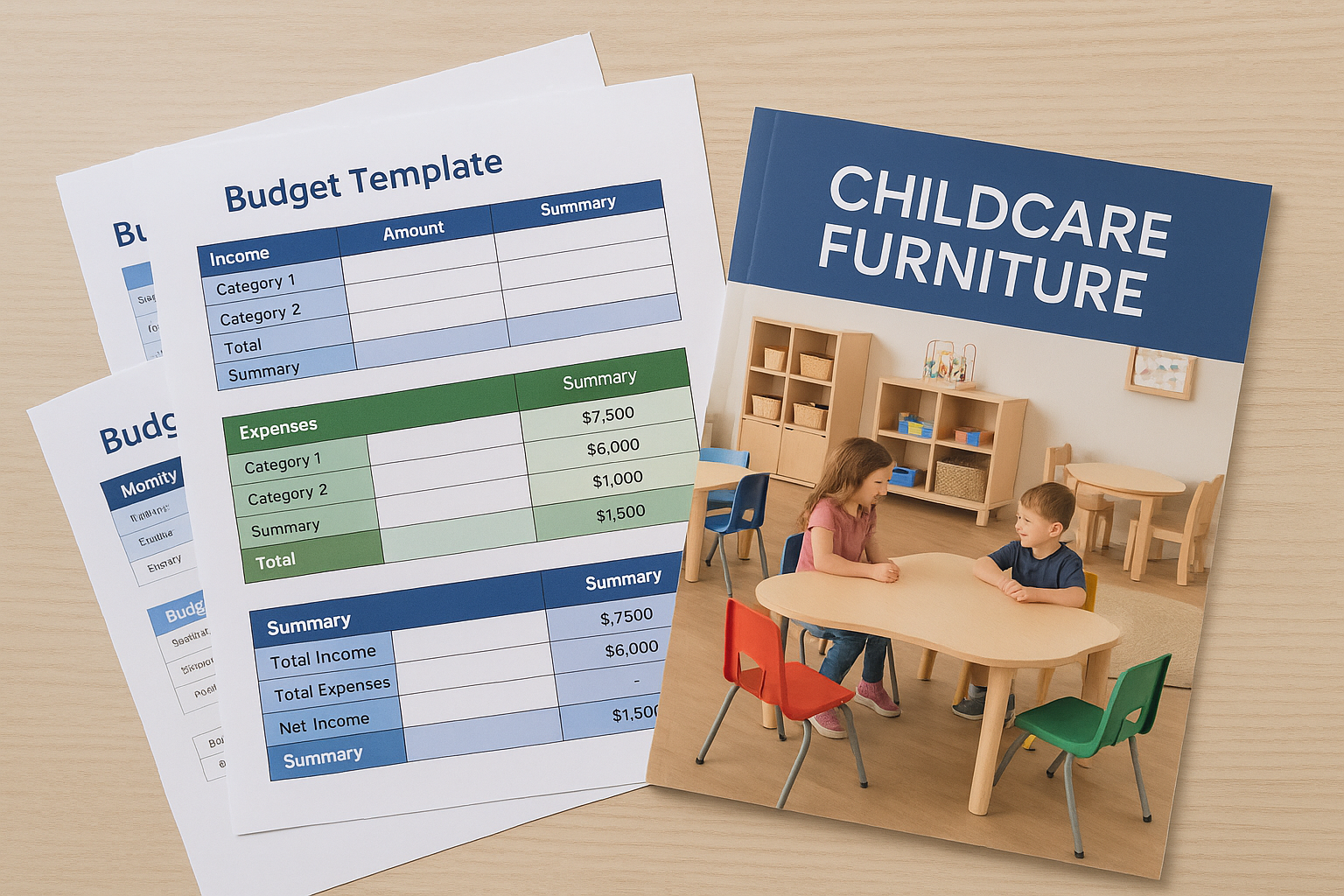 Modèle template et meubles de garderie childcare furniture